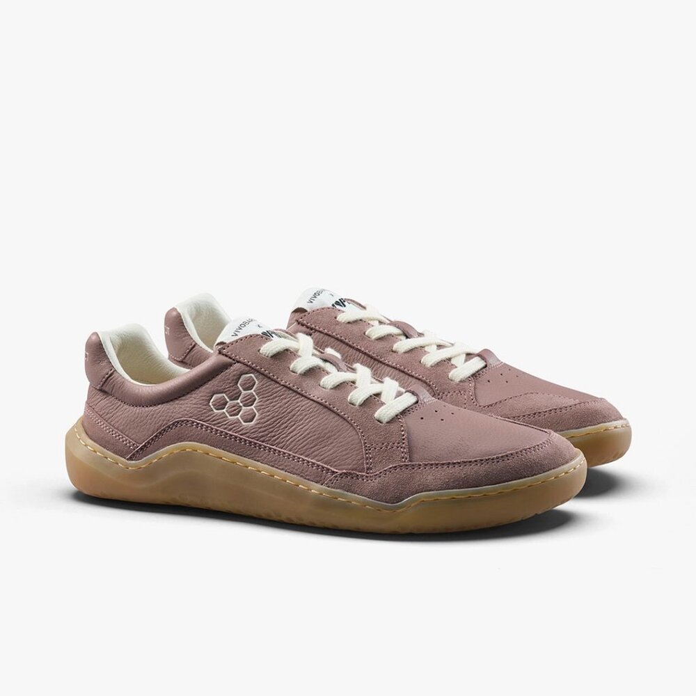 Vivobarefoot Womens Gobi II Premium Leather Sneaker in Twilight Mauve - Picture 11 of 14